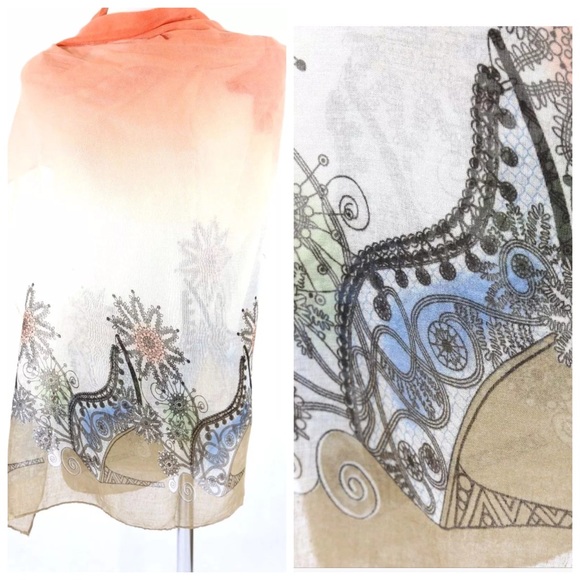 ‼️PRICE FIRM LAST CALL High Heel Shoe Scarf B70 - Picture 3 of 4