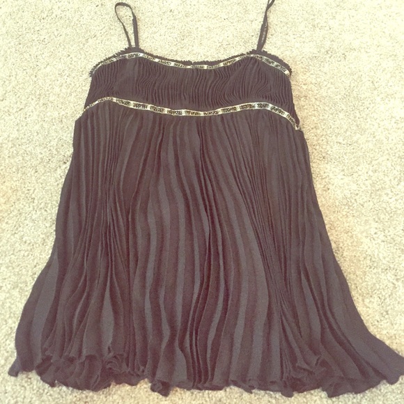 Express design studio black float top S small silk