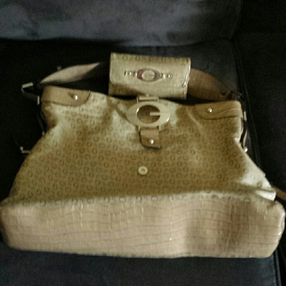 Large Guess handbag with wallet