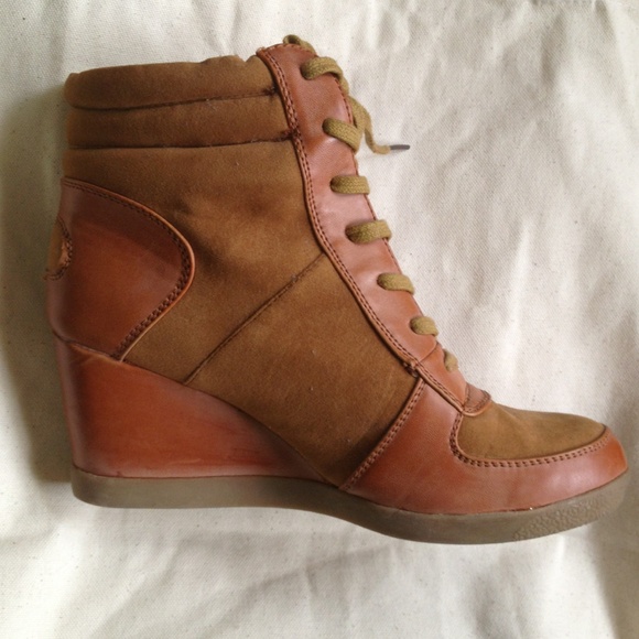 Hitop hidden wedge Isabel Marant Inspired sneakers - Picture 2 of 4