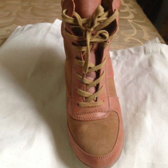 Hitop hidden wedge Isabel Marant Inspired sneakers - Picture 3 of 4