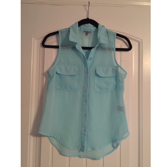 Button Up Chiffon Top