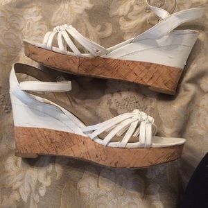 White kitten wedges size 8