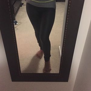 Guess wax coded black pants.