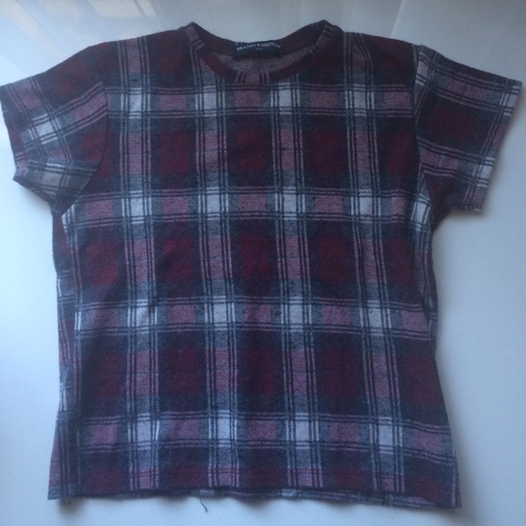 Brandy melville plaid cropped top
