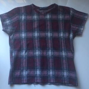 Brandy melville plaid cropped top