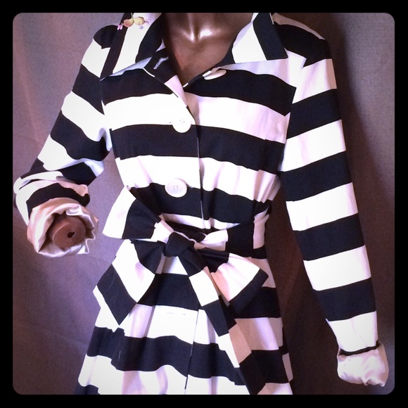 Black & cream striped jacket