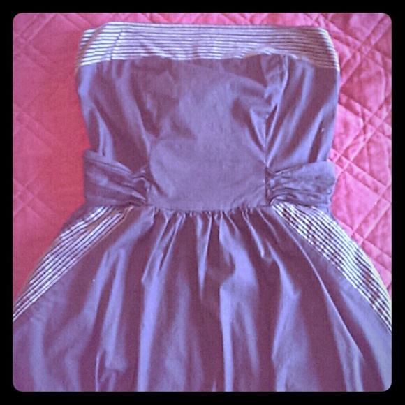 Black, Pocketed, Strapless Dress