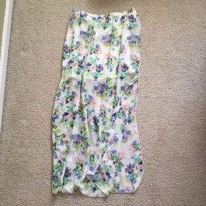 Floral Print Maxi Skirt 💗