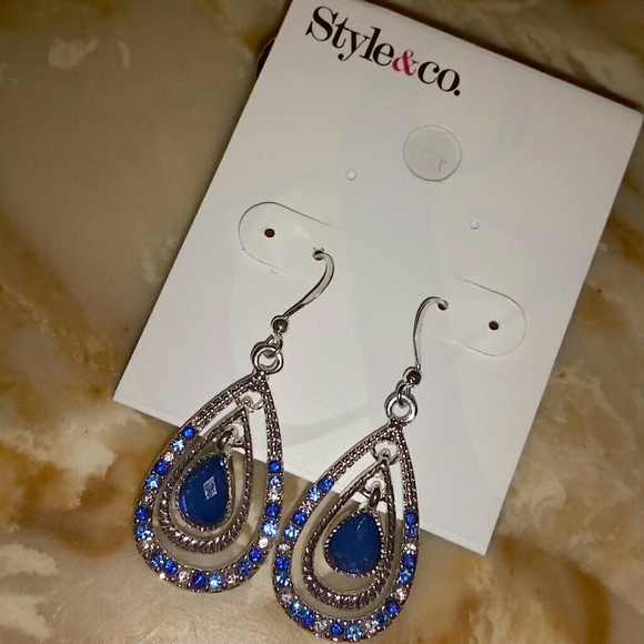 NWT Style&Co. Royal Blue Dangle Earrings