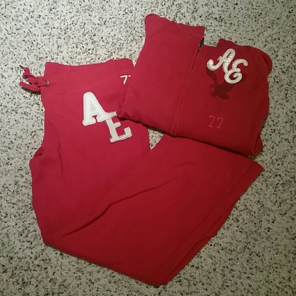 Sweat pants with matching zip up hoodie