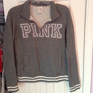 Pink quarter zip