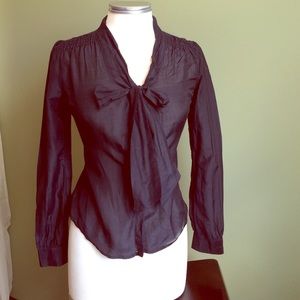 🔴EUC Black Sheer Blouse