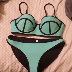 Triangl Tiffany blue swimsuit knockoff