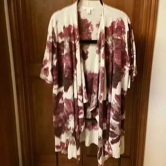 Coldwater Creek printed kimono waterfall duster