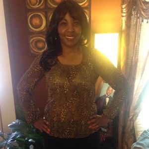 Leopard sheer top