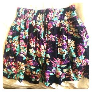 Multicolored Floral Skirt