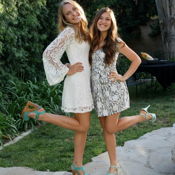 Black and white rubber ducky brand dress