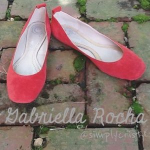 Gabriella Rocka red suede leather ballet flats