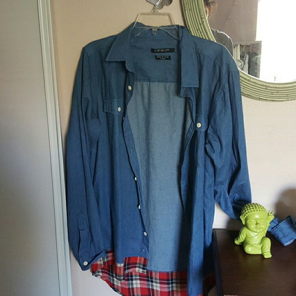 Grunge oversized Jean flannel