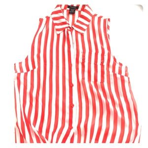 Striped sleeveless top