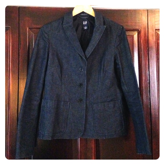 Dark Denim Classic Blazer Jacket