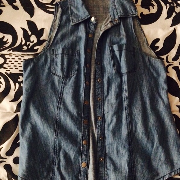 forever 21 jean shirt - Picture 1 of 1