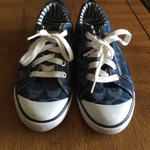 Denim Coach sneakers