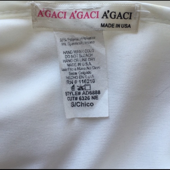 White and Teal Color Block Bow Dress - Picture 3 of 3