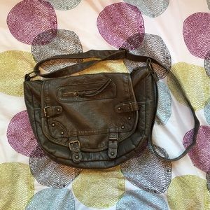 Olive green super convenient messenger purse