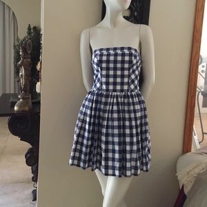 🍉Abercrombie Strapless Plaid Dress🍉