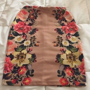 Super cute floral bandage skirt