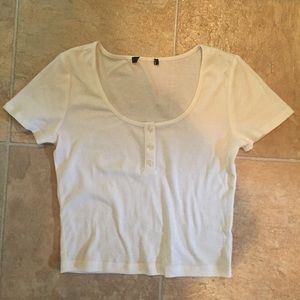 Cream/white crop top