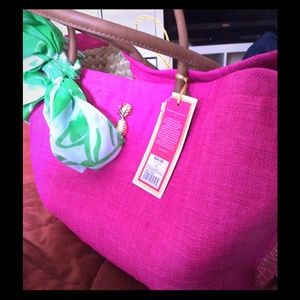 Lilly Pulitzer straw beach bag-reserved for trade