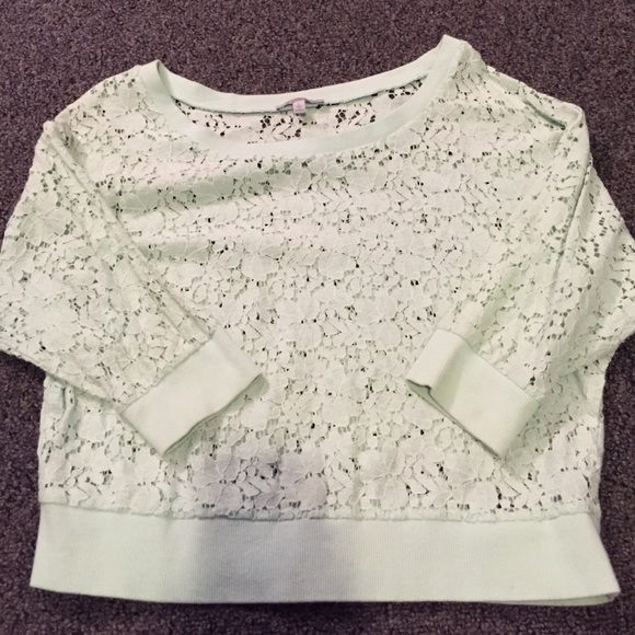 Teal flower top
