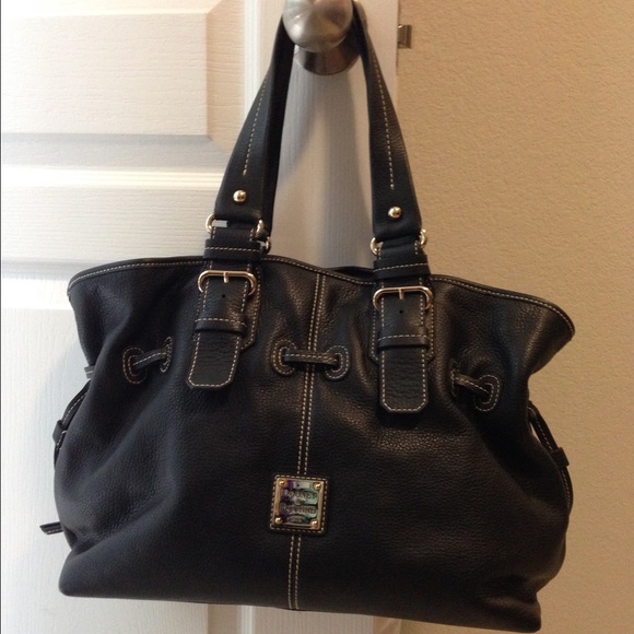 Authentic black leather Dooney and Bourke handbag