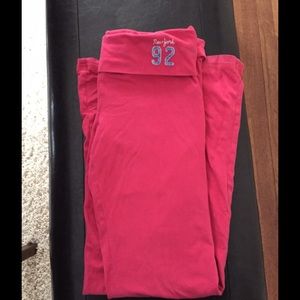 Abercrombie pink yoga pants size large