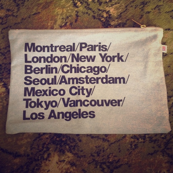 American Apparel denim clutch