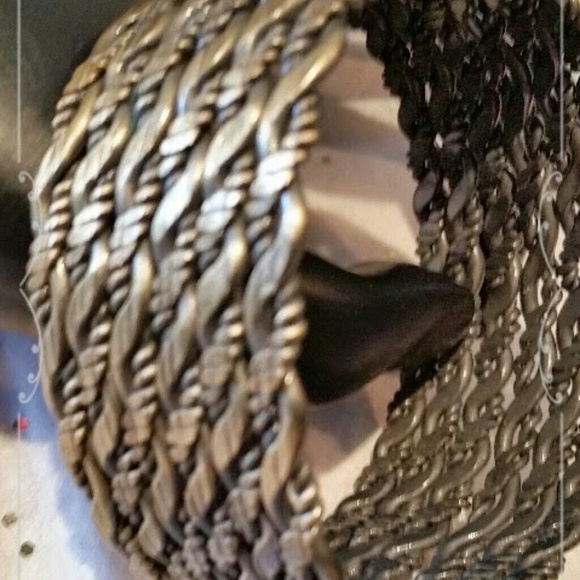 BRACELET~6 ROWS OF BRAIDING~ HINGED~NEW - Picture 4 of 6
