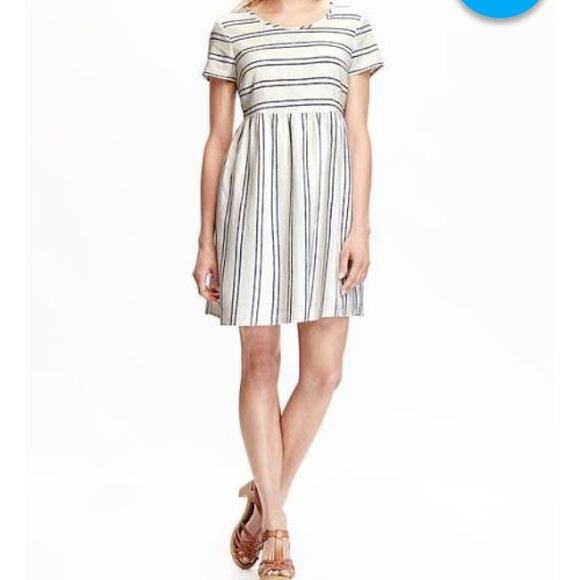 Beautiful blue and white stripe linen sundress