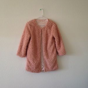 Pink shaggy coat
