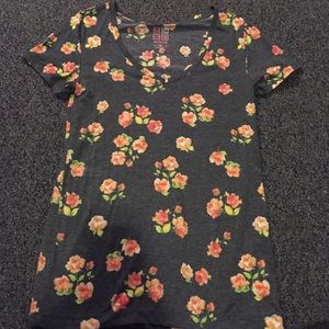 Flowery v-neck
