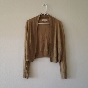 Tan colored Michael Kors cardigan