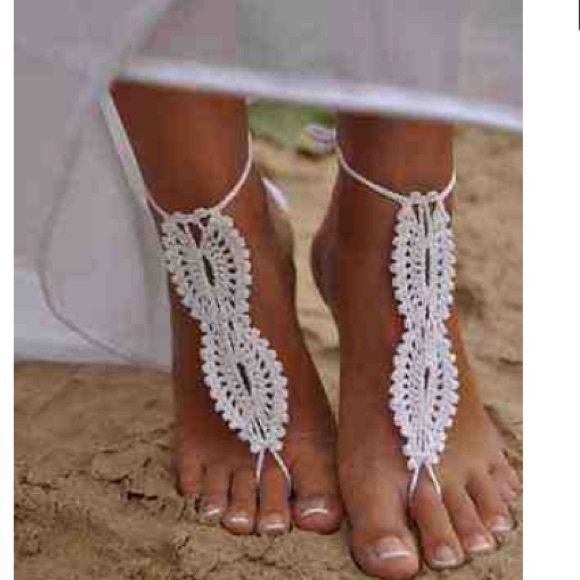 ⛔️BUNDLED White Barefoot Sandals - Picture 2 of 3
