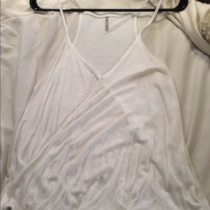 Loose white tank top
