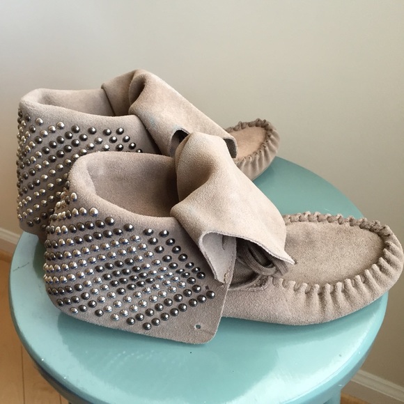 Steve Madden Shoes - Steve Madden T- Stud Suede Moccasin Ankle Boots