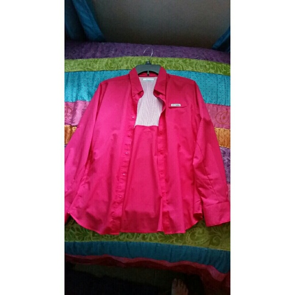 Pink Columbia button up
