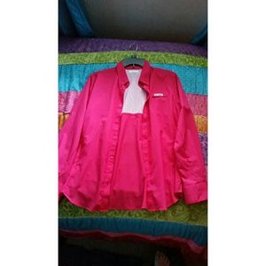 Pink Columbia button up