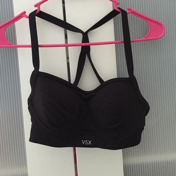 VSX black sports bra