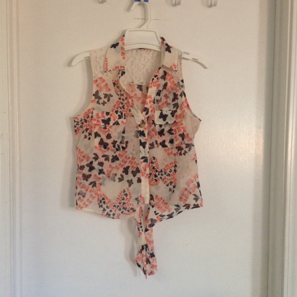 Sheer Sleeveless Top-Teen's EUC